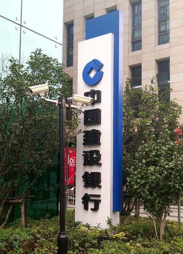 建設銀行立牌標識