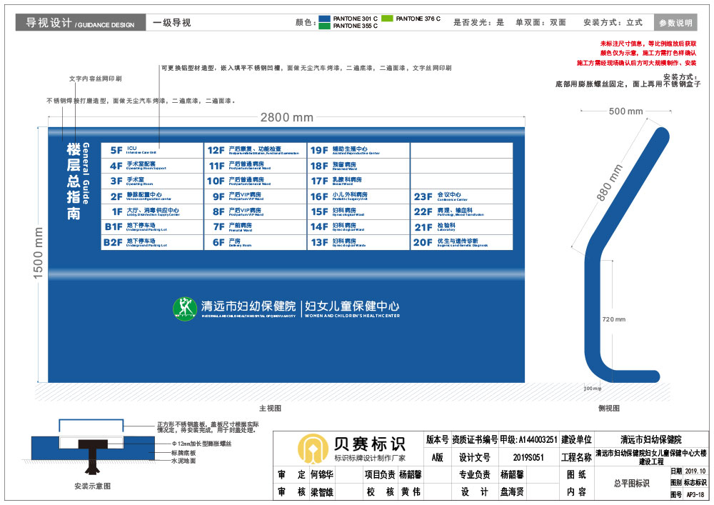 醫院總平圖標識設計